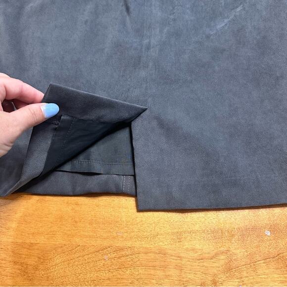 J McLaughlin Women's US 2 Pencil Skirt Soft Suede Mini Office Preppy Workwear - Picture 6 of 12